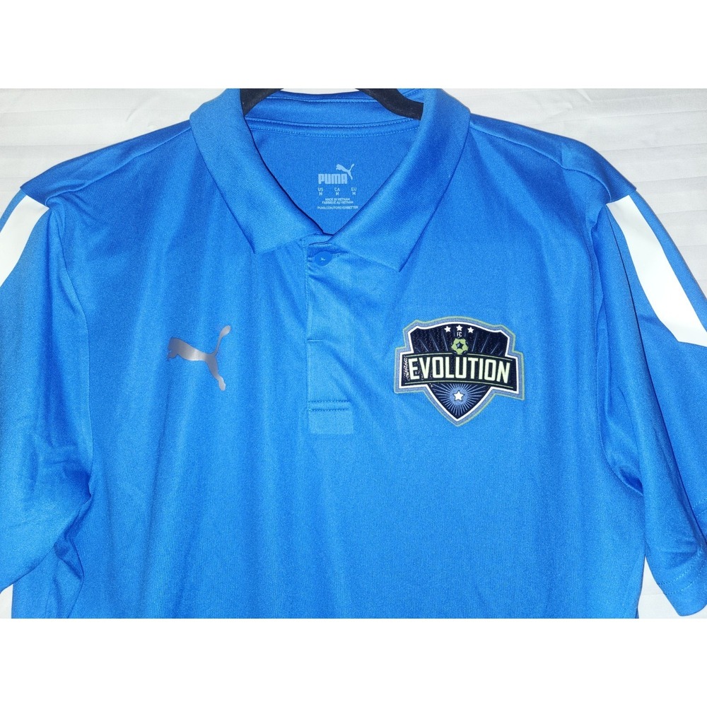 Puma Shirt M Mens Soccer/ Football Team Blue Short Sleeve Jersey NWT - Picture 5 of 9